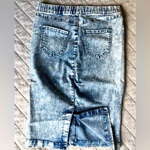 Boom Boom Jeans Stretch Denim Midi Skirt / M